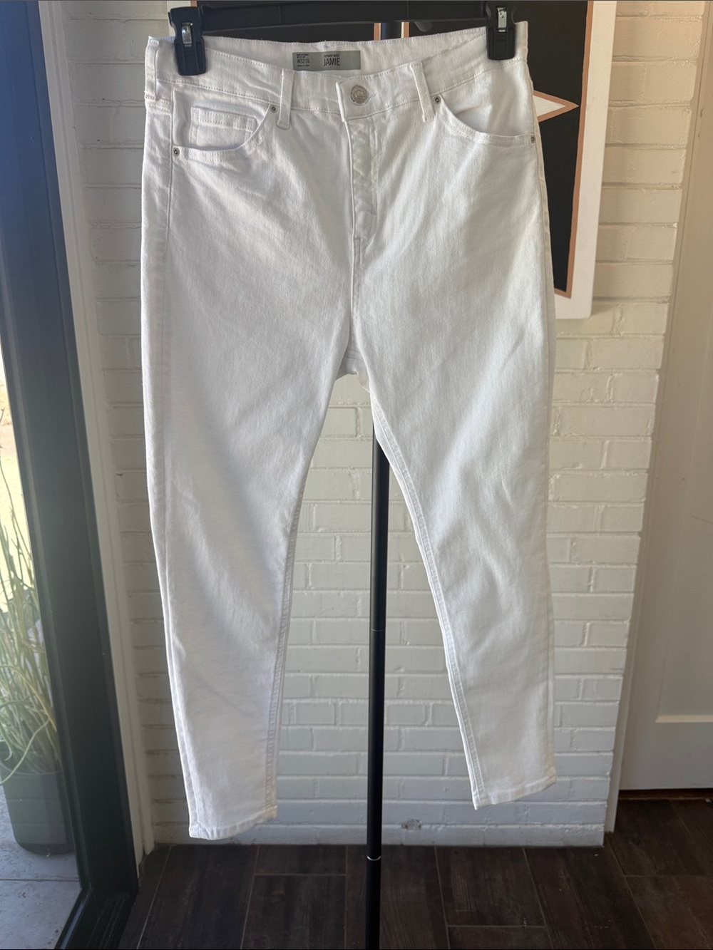 Topshop White Jamie High-Rise Jeans